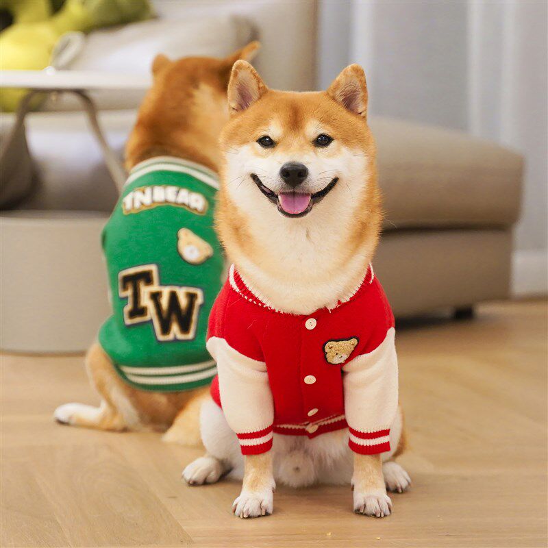 狗狗秋冬厚衣服柴犬毛衣保暖针织衫耶诞新年喜庆拜年装泰迪比熊