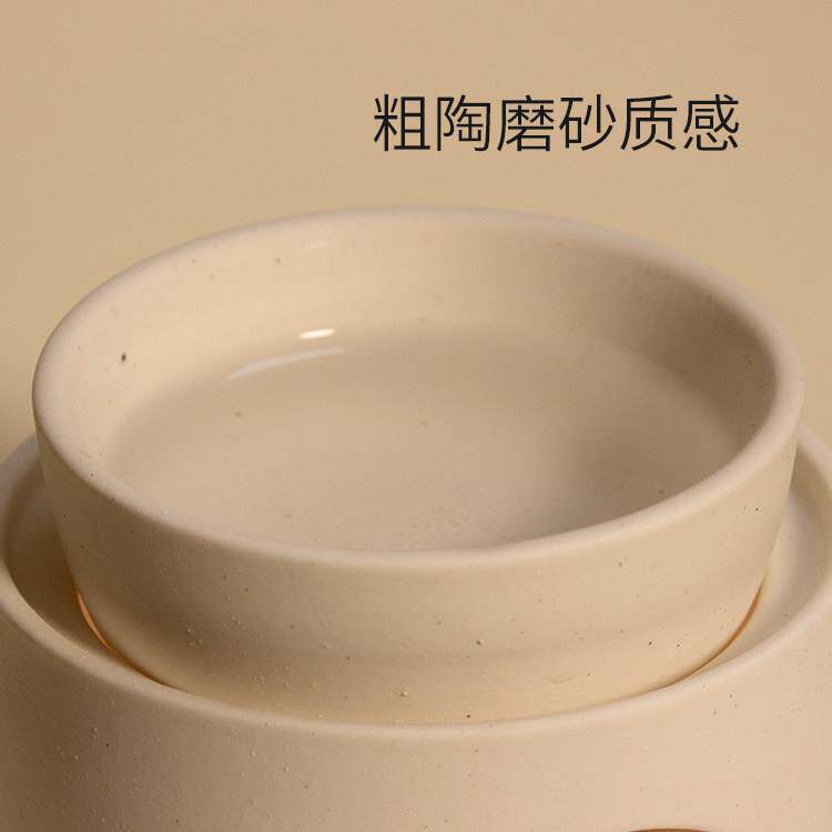 Simil陶瓷香薰灯精油香薰炉粗陶大容量两件式蜡烛香炉精油扩香器