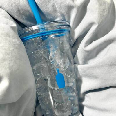慧谷湖 BlueBottle小蓝瓶ins风新款咖啡随行杯带吸管透明杯冷水杯