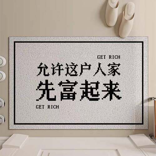 入户门地垫家用玄关大门口pvc丝圈门垫进门蹭土脚垫防滑地垫子