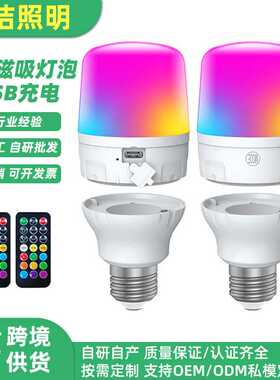 磁吸灯泡AC/DC可遥控可户外室内派对场景夜灯led球泡灯