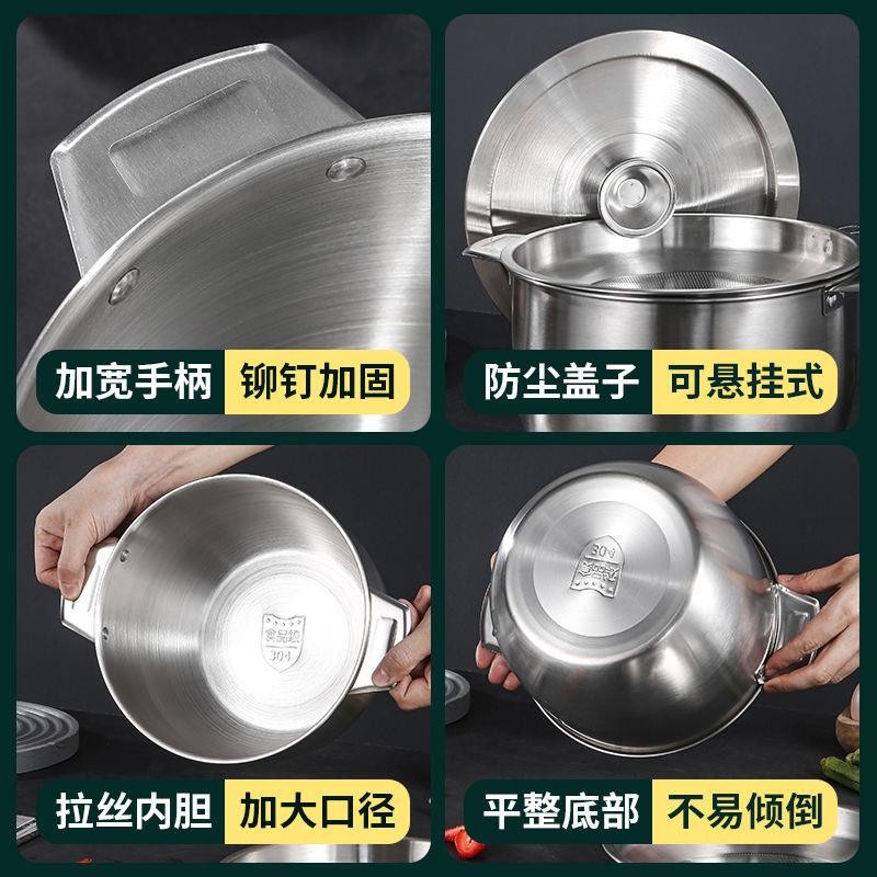 家用油壶厨房304不锈钢油盆带盖滤油神器猪油罐耐高温大容量油桶