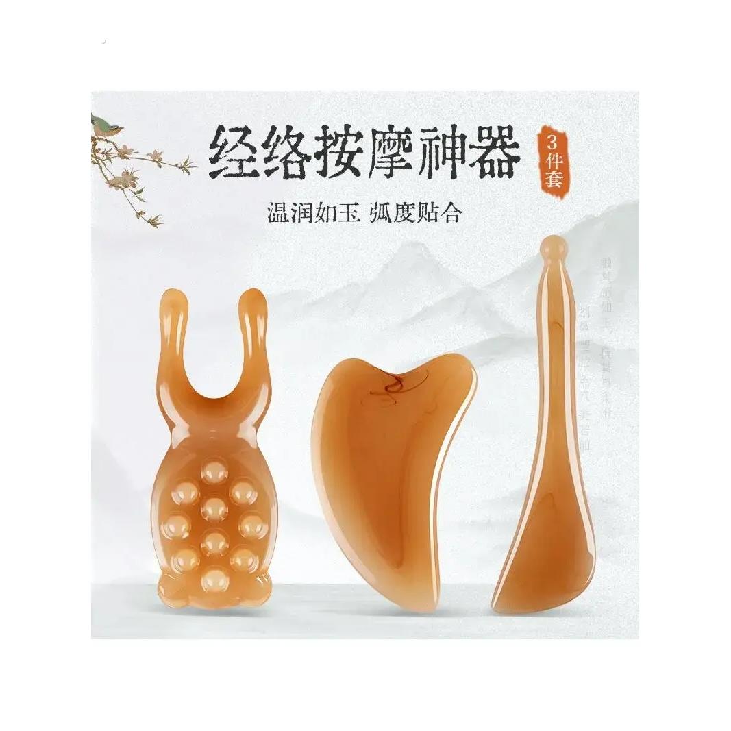 树脂刮鼻梁神器头部按摩梳拨筋棒刮耳朵鼻梁按摩刮脸板刮痧点穴棒