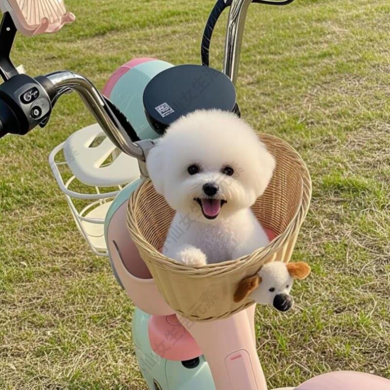 电动车宠物筐电动车狗狗座椅带狗狗神器车筐小狗幼犬外出前置车篮