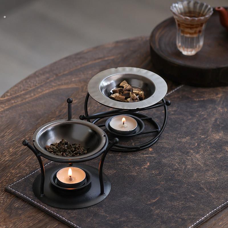 铁艺蜡烛香薰炉简约香粉香丸炉室内可干烧精油炉茶道烤茶香碟香器