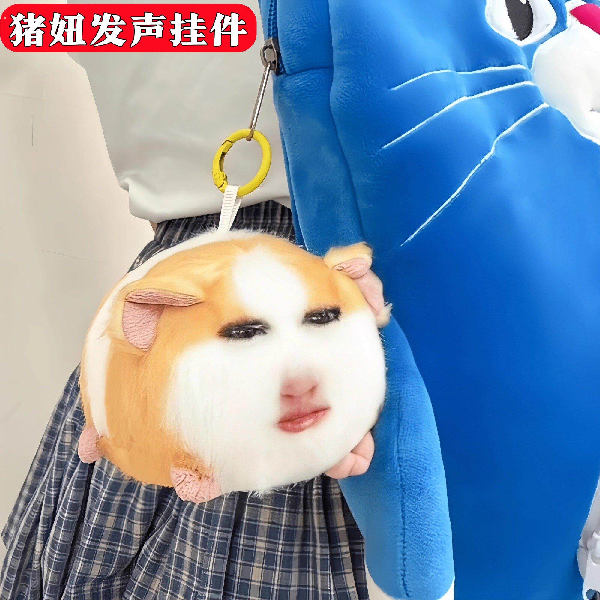 猪妞玩偶挂件仙女下凡荷兰猪发声录音生日礼物女生闺蜜抽象小玩意