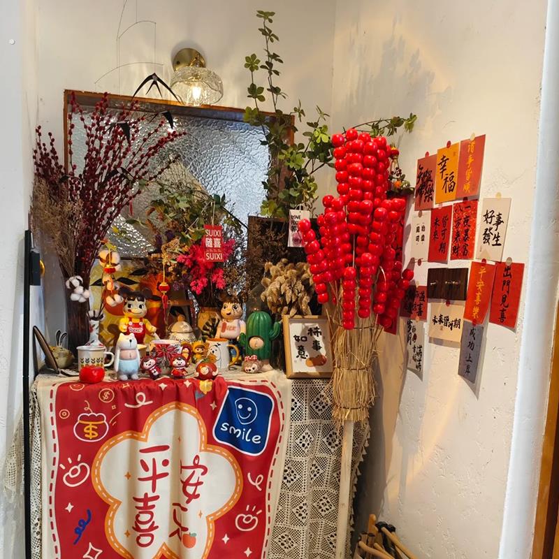 糖葫芦稻草靶子新年元旦店铺角落打卡点装饰拍摄道具春节装扮摆件
