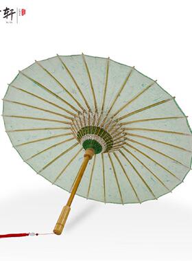 仿古绿油纸伞非遗纯手工古风道具防雨晴雨两用桐油伞