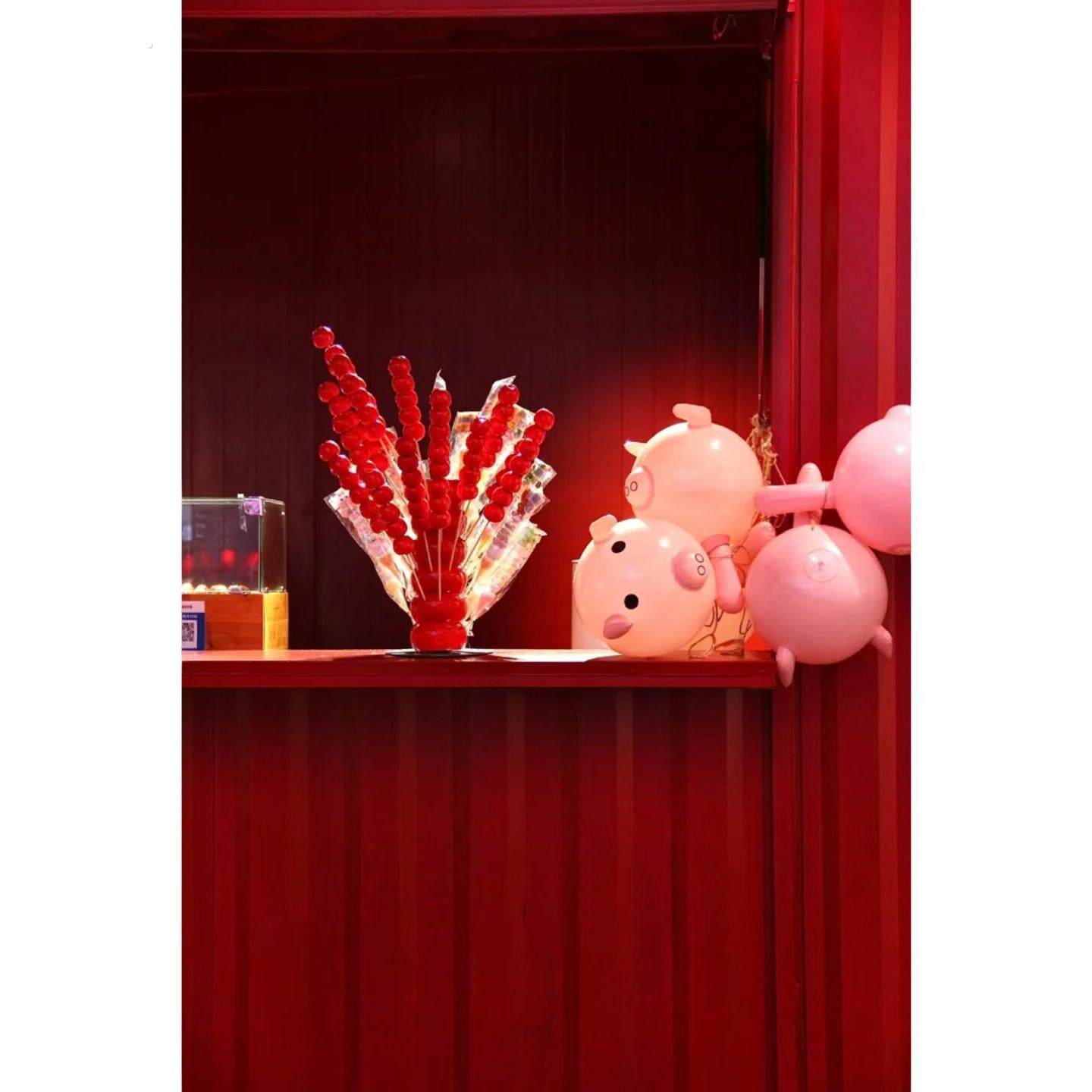 冰糖葫芦插台木制移动展示架店铺装饰摆件网红拍照打卡糖葫芦道具