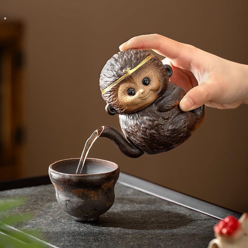 小悟空茶壶泡茶家用单壶创意搞怪猴子稀奇古怪礼物茶具女生高颜值