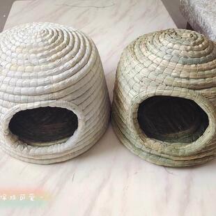 草编城堡窝鸽子窝兔子窝孵蛋专用鹌鹑玄风鹦鹉鸟巢草窝