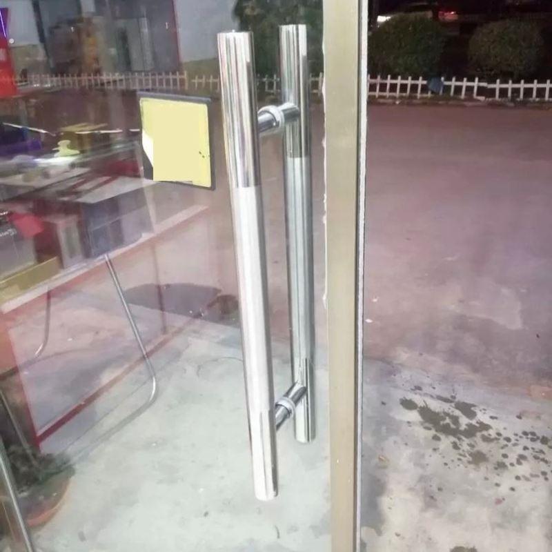 木门玻璃门无框门扶手钢化玻璃拉手门把手对装大拉手不锈钢加厚