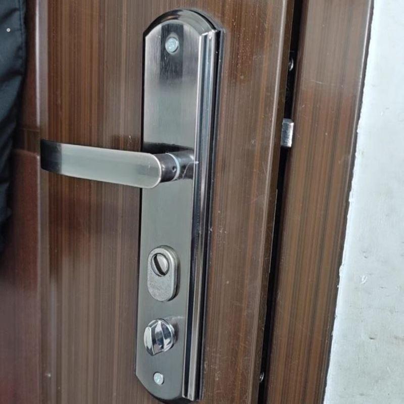 通用型铁门套装大门锁木门锁把手柄锁具家用门把手防盗门防盗门锁