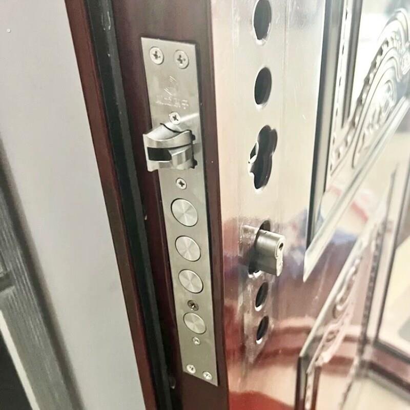 通用型静音单活指纹锁双活锁体大门双快防盗门304不锈钢入户机械