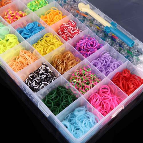 4400pcs/pack Colourful Rubber Loom Bands Bracelet Making Kit