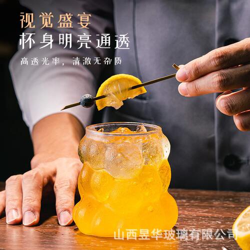 甄选颜值跨境硼硅鸡尾酒杯圣诞节只彩盒装麋鹿杯酒吧创意酒杯子