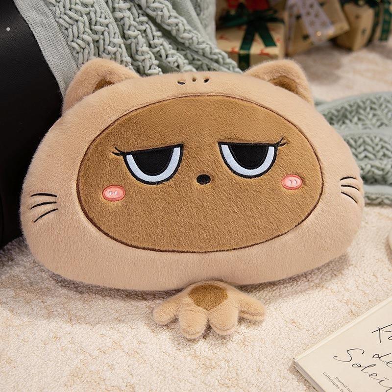 可爱猫咪抱枕办公室靠垫沙发客厅靠背垫车载靠枕宿舍椅子靠背腰枕