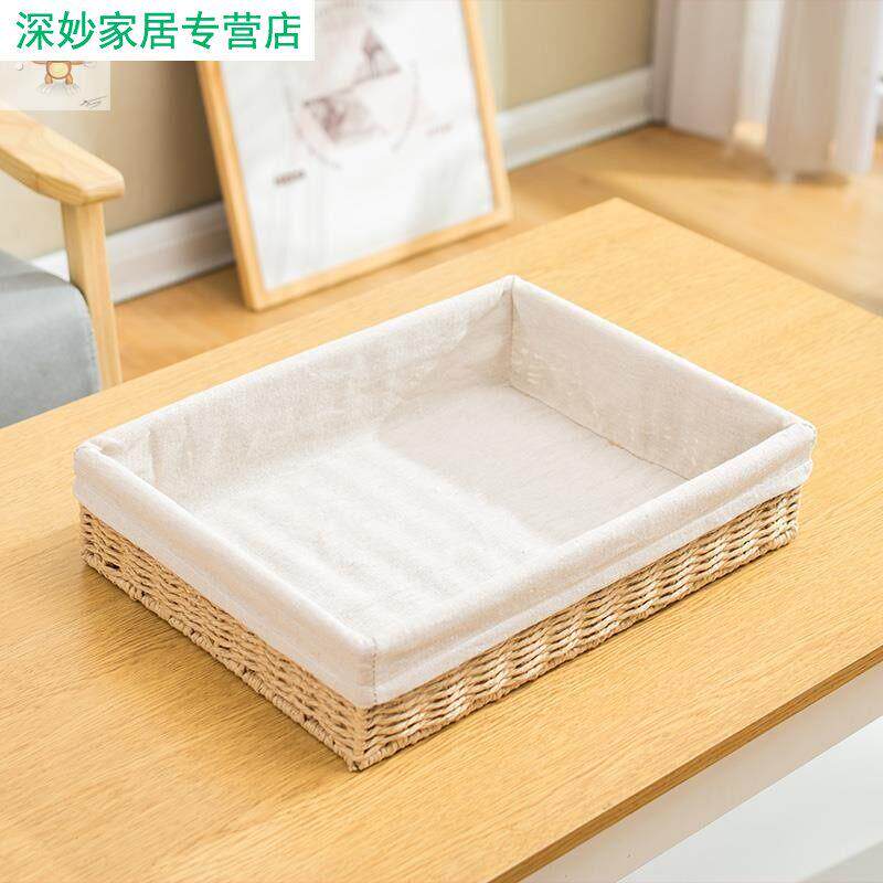 手工柳藤脏衣篮编织大号储物箱杂物框编筐特惠竹篮子布艺收纳筐蓝