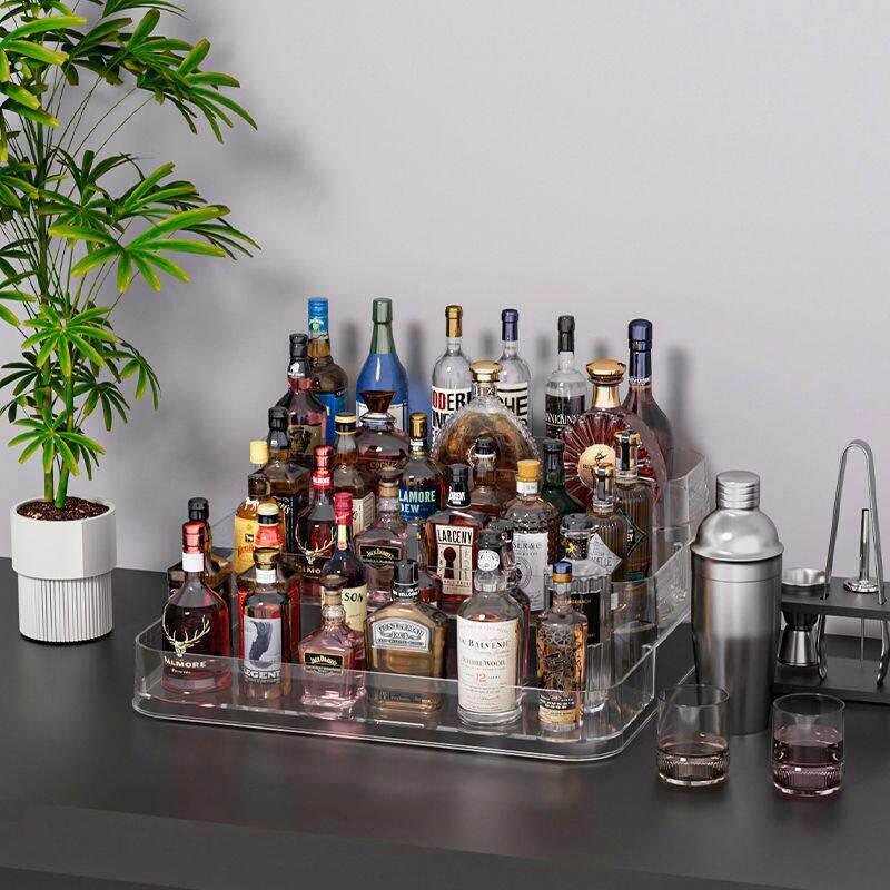 小洋酒置物架酒架子托架酒杯展示架陈列架桌面小酒版白酒酒瓶收纳