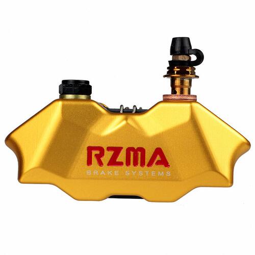 甄选rzma瑞祖玛刹车卡钳小辐射碟刹泵对四活塞CNC阳极处理3D纹铝