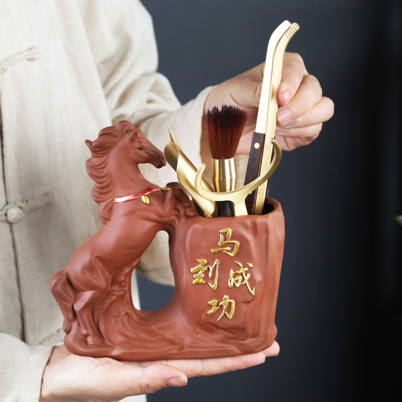 洗茶具用品泡茶茶台工具全套茶道六君子套装配套黄铜高档茶具配件