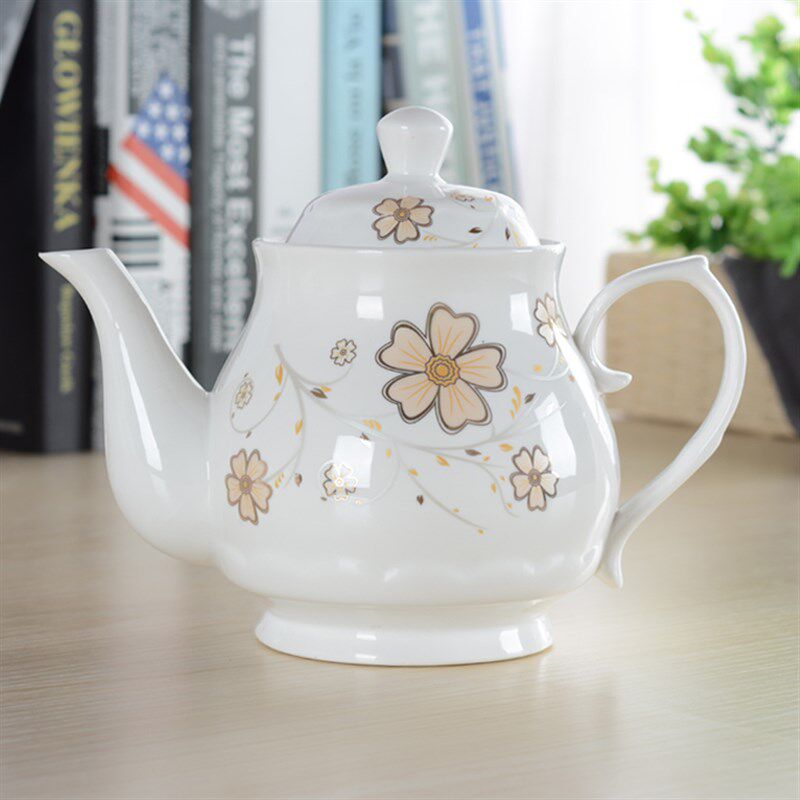 陶瓷茶壶家用大号过滤凉水壶咖啡壶酱料壶油壶餐厅瓷器茶水壶单壶