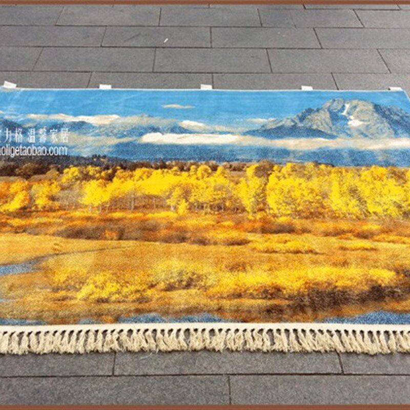客厅沙发背景墙办公室欧式美式北欧田园风景长方形装饰画挂毯壁毯