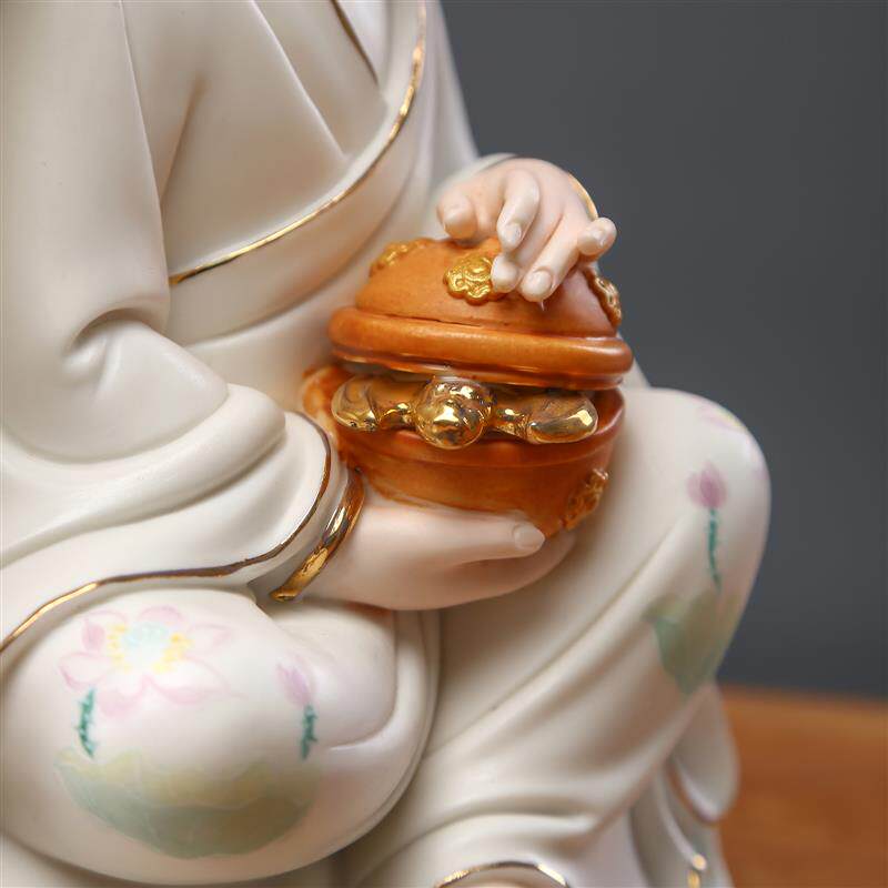 黼山堂和合二圣神像陶瓷摆件供奉卧室夫妻和睦结新婚工艺品