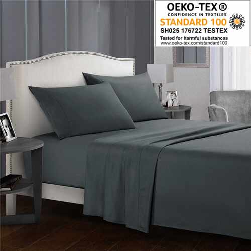床品bedding set床单床笠枕套四件套bed sheet set