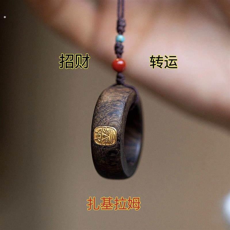 沉香戒指扳指戒指棋楠沉水沉香油脂饱满雕工精湛精心雕琢