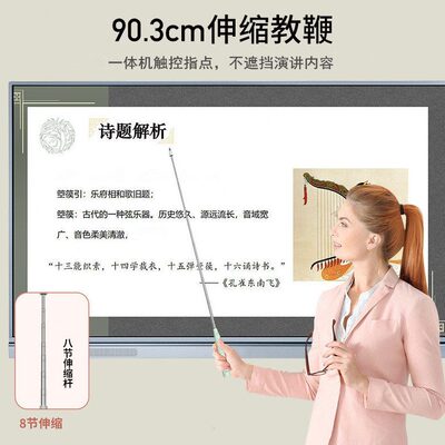 甄选惠斯特伸缩教鞭ppt翻页笔希沃白板笔触摸笔充电激光演示器投