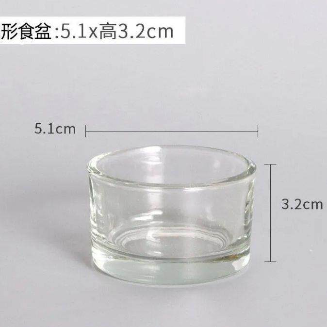 爬宠守宫蜥蜴玻璃水盆食盆喝水吃饭碗大号小号豹纹食盆乌龟水碗盆