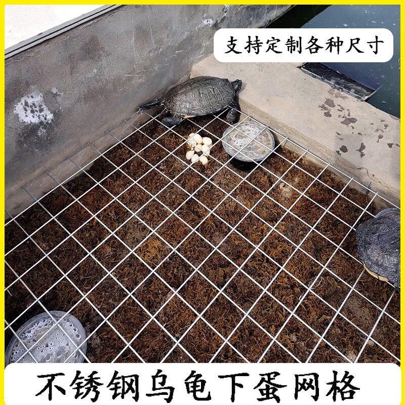 乌龟产蛋池下蛋网格防逃网晒台生蛋盆繁殖盒草龟铁格子板房栖息休