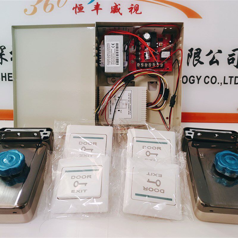 AB双门互锁控制套装 磁力锁附信号延时功能 可配门禁机遥控器套装