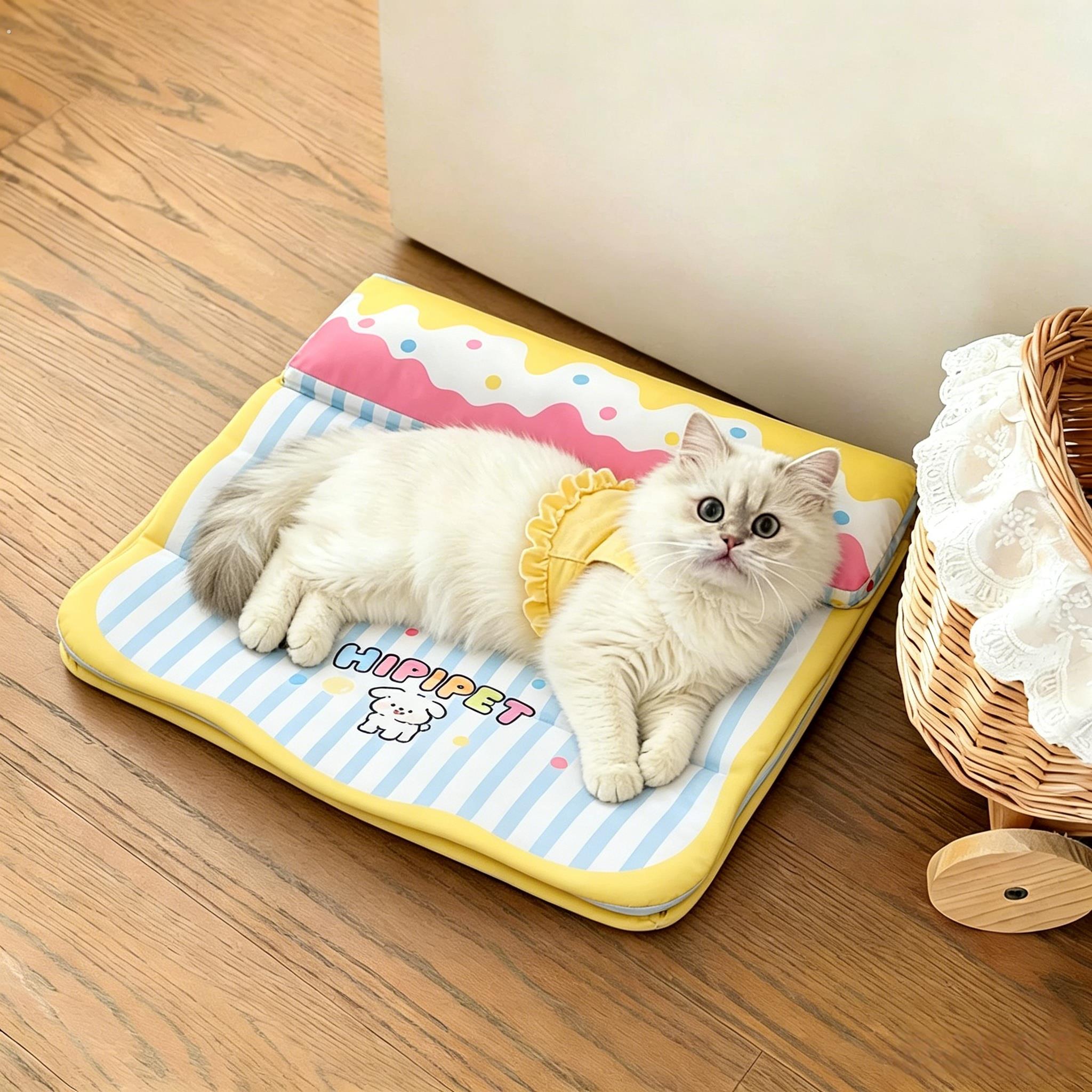 宠物冰垫猫咪凉席趴趴垫夏季透气凉窝降温神器小中型犬狗窝可水洗