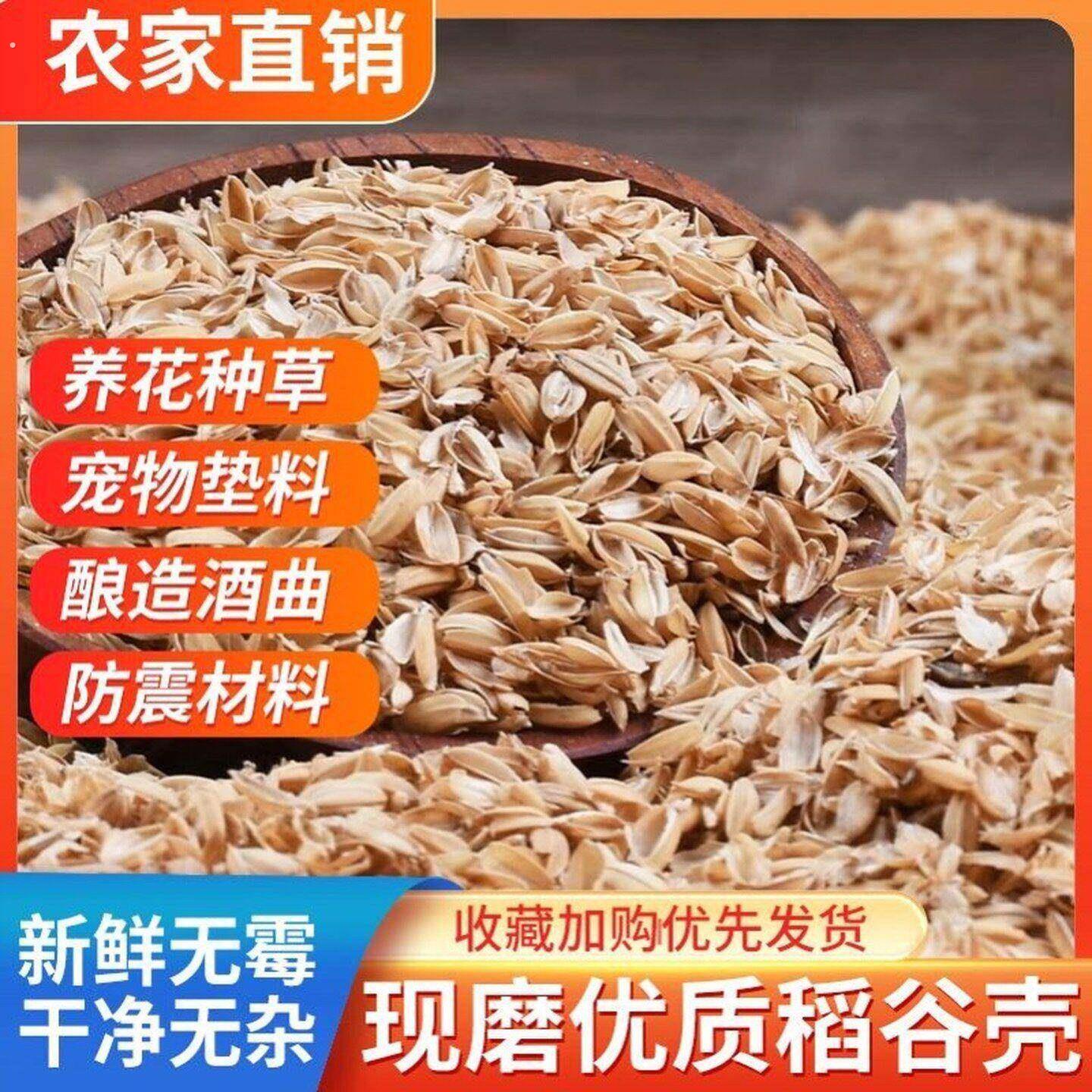 稻壳垫料新鲜谷壳粗糠米糠喂鸡宠物芦丁鸡垫料枕头芯填充酿酒饲料