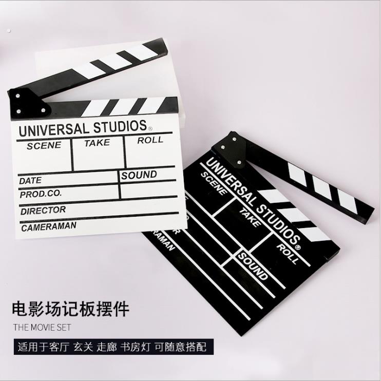 电影打板拍板场记板导演板拍照摄影道具酒吧咖啡厅橱窗装饰品摆件