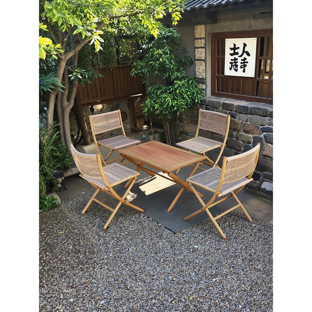 户外庭院桌椅藤椅茶桌椅组合网红小院休闲椅民宿室外桌椅防水防晒