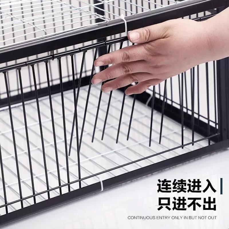 兔子捕捉器加密鸽子笼鸡笼兔子笼猫笼小型动物自撞笼有