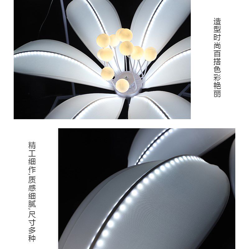 婚庆道具发光百合花路引灯光三件套婚礼布置舞台背景装饰橱窗