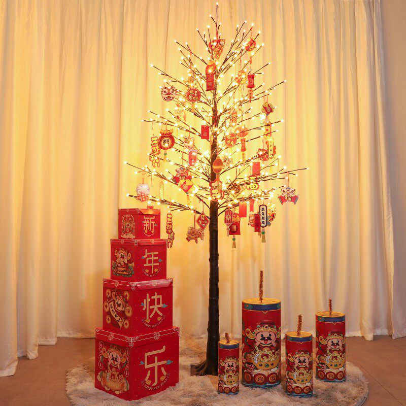2022新年装饰品商场室外场景布置摆件春节堆头虎年过年美陈
