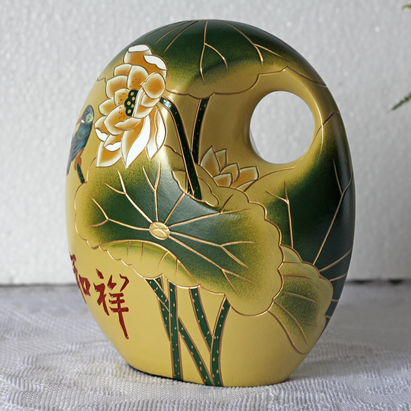 客厅电视柜玄关博古架隔断瓷器摆件中式精品手工艺品结婚乔迁礼品