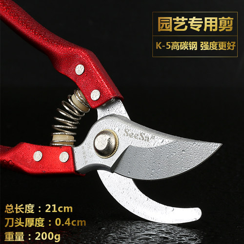 园林剪刀园艺剪子修枝剪园艺工具粗枝果树剪子园艺剪金属剪刀