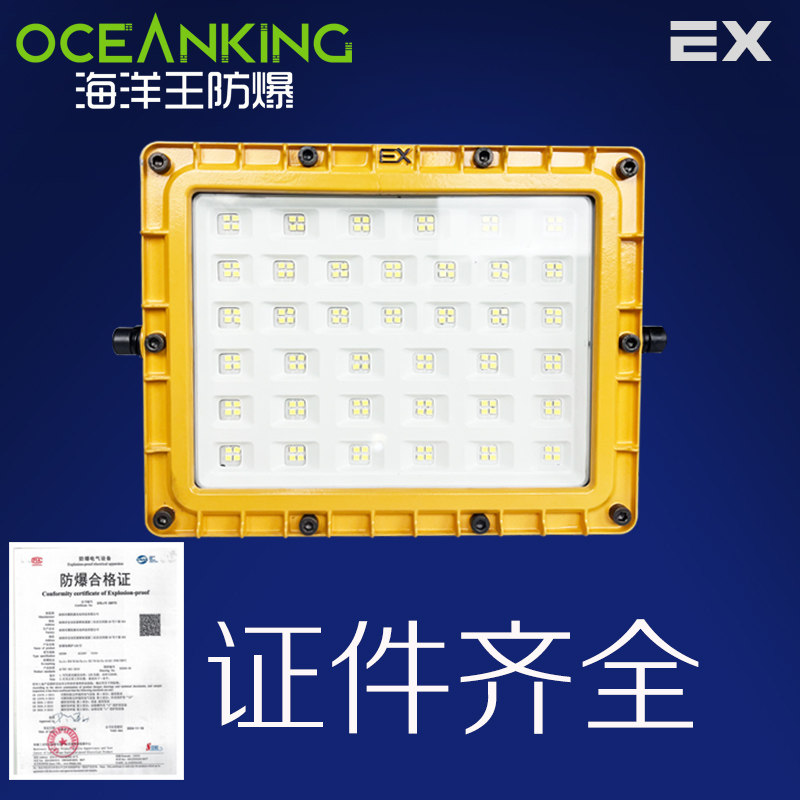 LED防爆灯仓库厂房投光灯泛光石油化工车间防腐工业照明应急射灯
