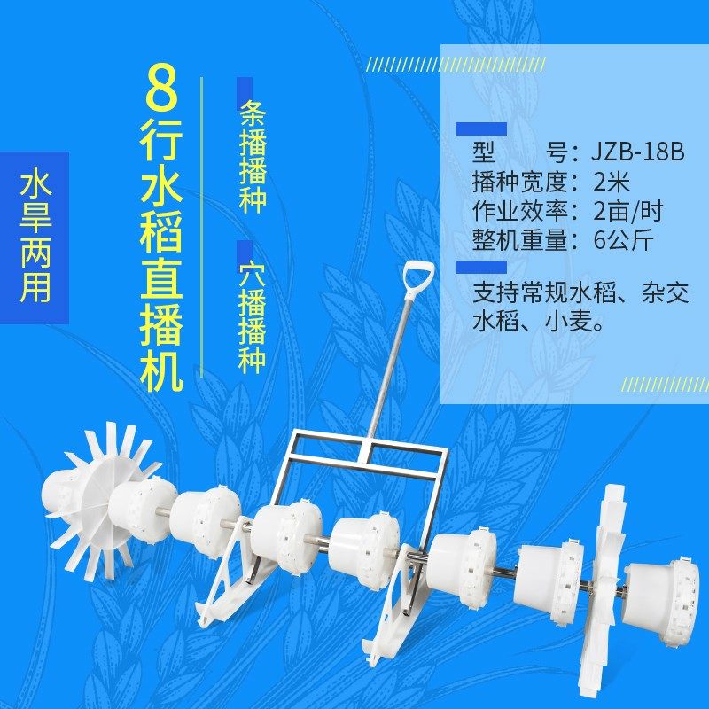 久农王新款小麦水稻直播机播种条播穴播点播高精度粒数可调插秧机