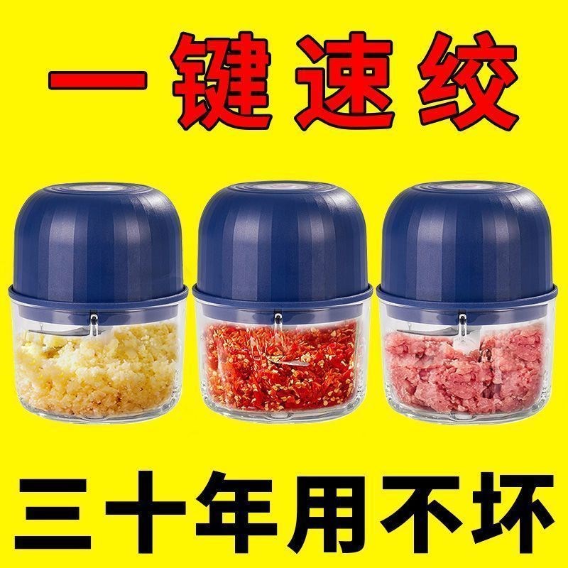 绞蒜器电动捣蒜器蒜蓉蒜末家用自动绞肉辣椒拉蒜器打蒜器蒜泥神器