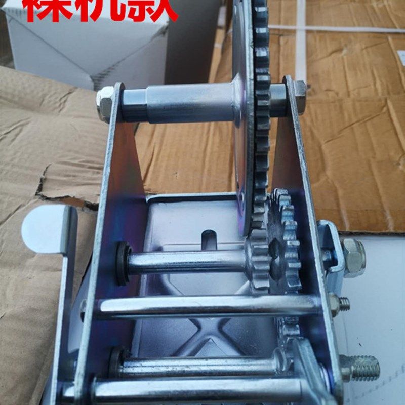 大棚放风机 手摇绞盘 大棚手摇卷扬机 链条式手动绞盘 单轮卷帘器