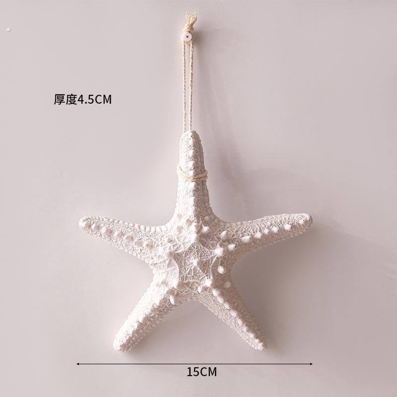 彷真树脂五指海星小挂件地中海六角遮丑家居墙壁装饰海洋沙滩壁饰