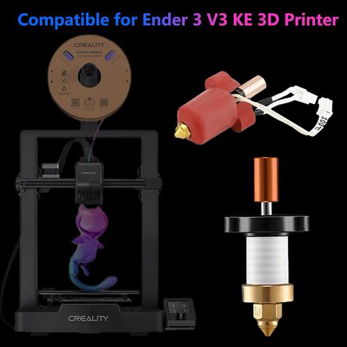 甄选创想三维3D打印机配件Ender 3 V3 KE 热端陶瓷升级挤出头喷头