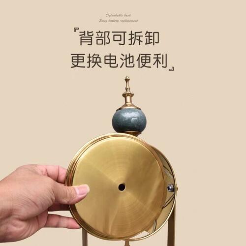 甄选欧式复古座钟客厅时钟2023新款美式摆放台式钟表家用摆钟玄关